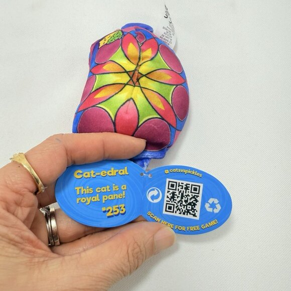 Cats Pickles Bean Bag Plush Toy Cat-edral 253 Gold Wave Squishy Weighted Purple - Picture 4 of 8